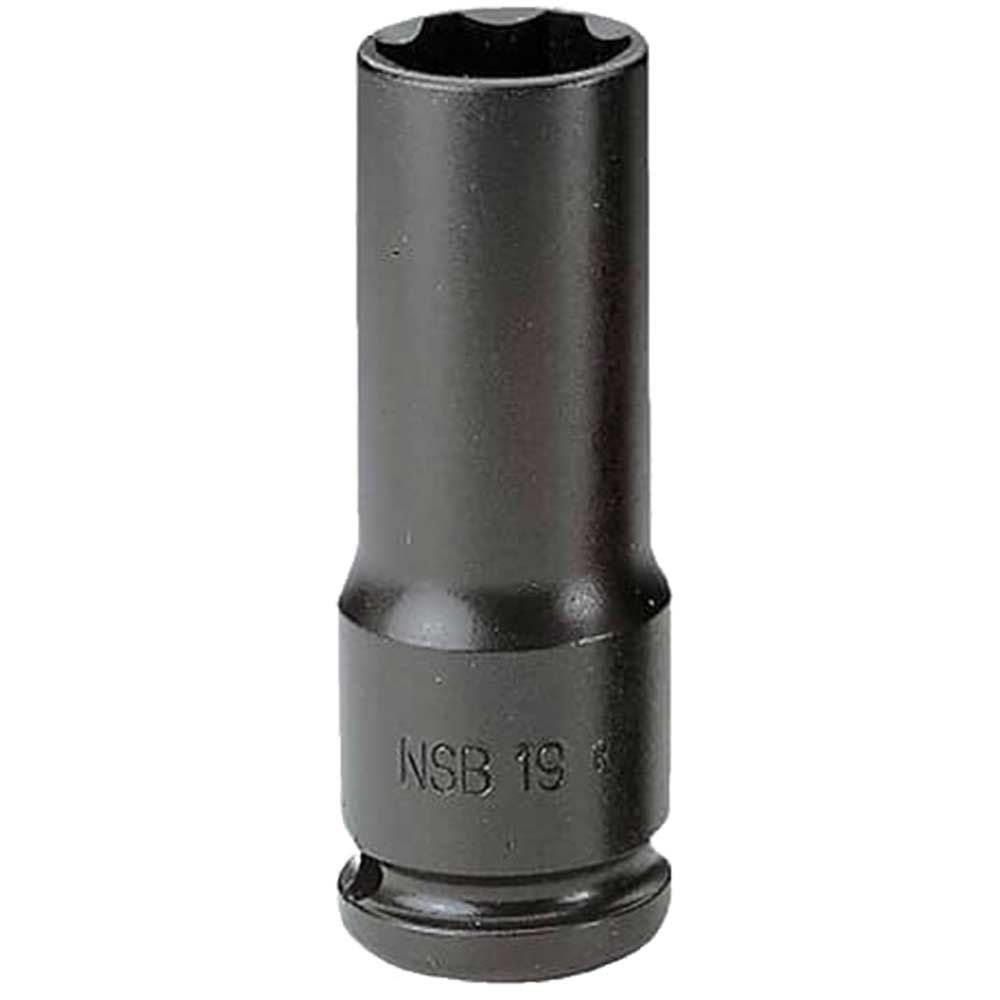 Facom 1/2" Drive Deep Thin Wall Hexagon Impact Socket 1/2" 19mm - Image 1