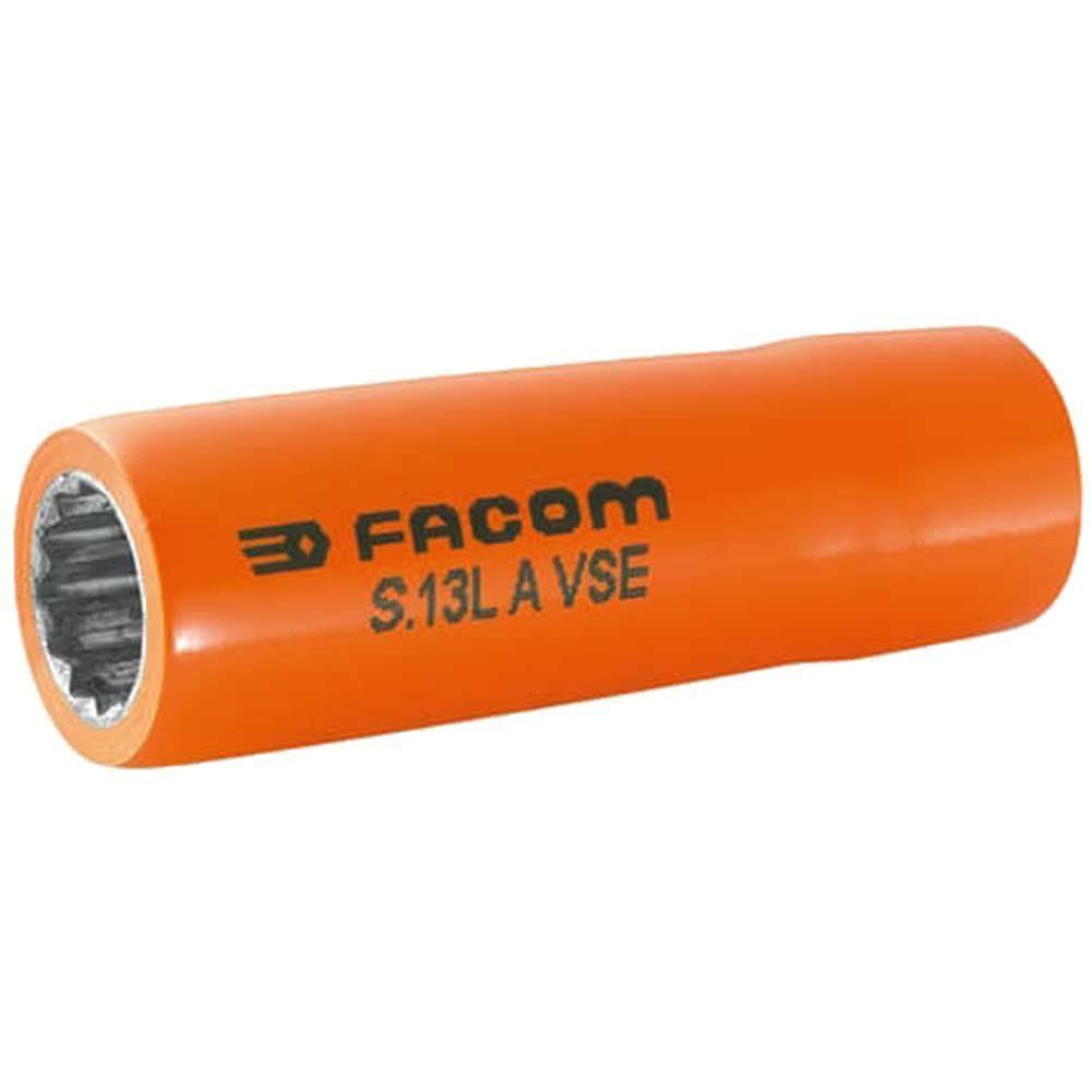 Facom 1/2" Drive 1000v Insulated Bi Hexagon Deep Metric Socket 1/2" 12mm - Image 1