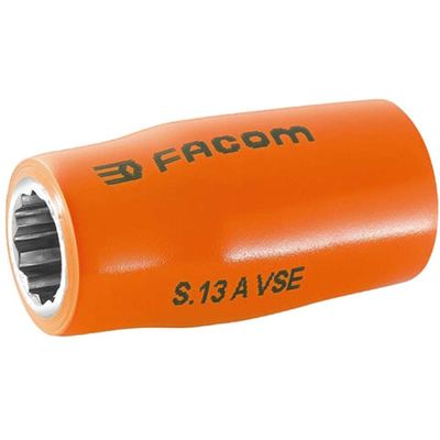 Facom 1/2" Drive 1000v Insulated Bi Hexagon Metric Socket 1/2" 13mm