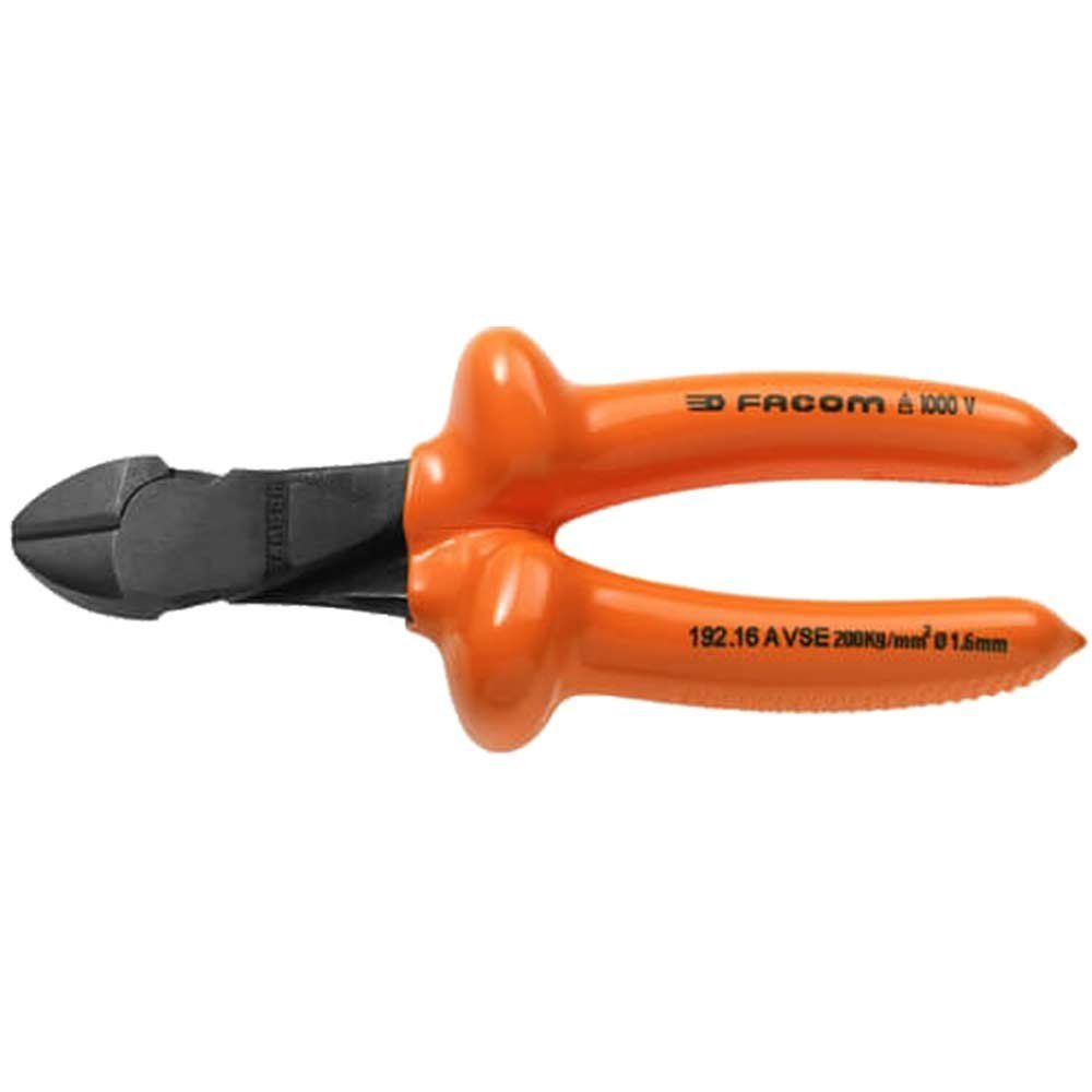 Facom 192 VSE Series Insulated Heavy Duty Side Cutters 160mm - Image 1
