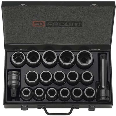 Facom 16 Piece 3/4" Drive Hexagon Impact Socket Set Metric 3/4"
