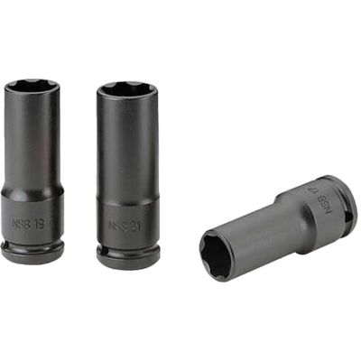 Facom 3 Piece 1/2/" Drive Deep Hexagon Wheel Nut Impact Socket Set Metric 1/2"
