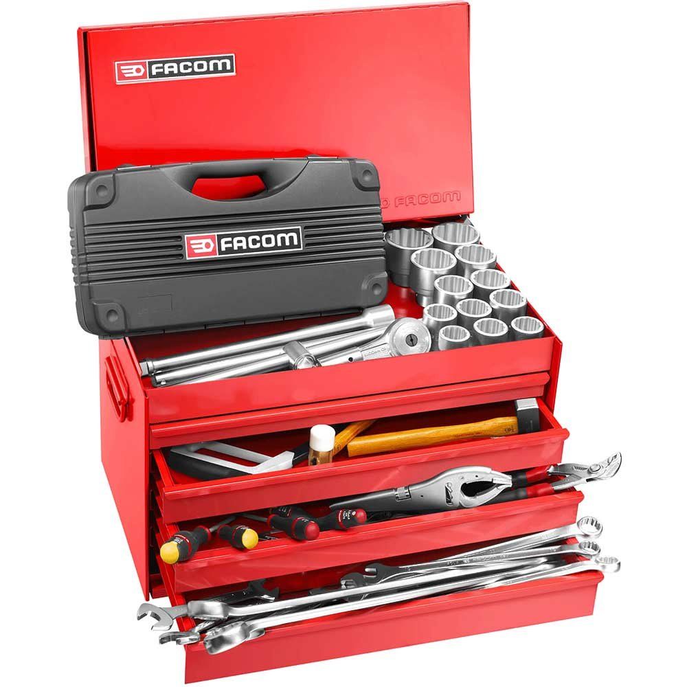 Facom 174 Piece Agricultural Maintenance Tool Kit Red - Image 1