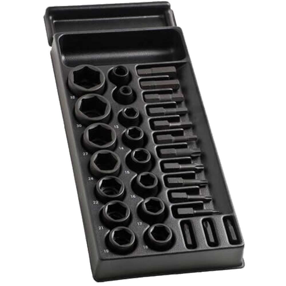 Facom 29 Piece 1/2" Drive Hexagon Impact Socket and Screwdriver Bit Set in Module Tray 1/2" - Image 1