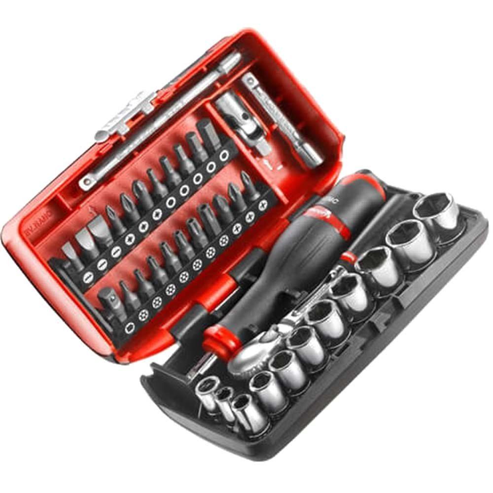 Facom 38 Piece 1/4" Drive Hexagon NANO Socket and Bit Set Metric 1/4" - Image 1