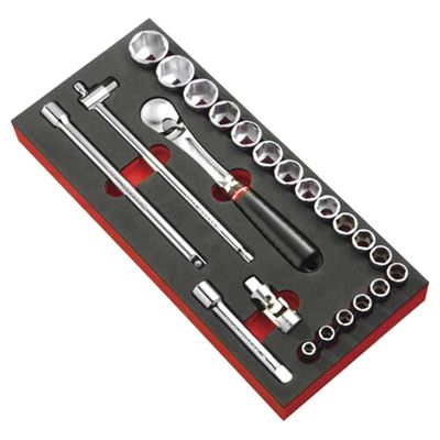 Facom 23 Piece 1/2" Drive Socket Set Metric in Module Tray 1/2"
