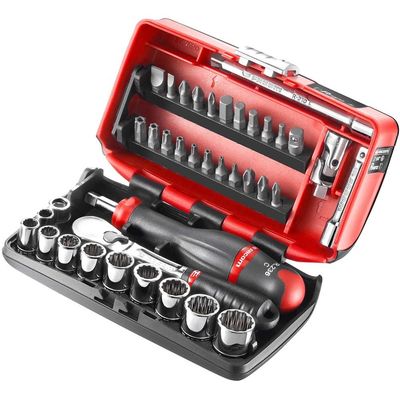 Facom 38 Piece 1/4" Drive NANO Socket and Bit Set Imperial 1/4"