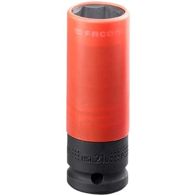 Facom 1/2" Drive Reinforced Impact Socket for Alloy Wheels Metric 1/2" 21mm