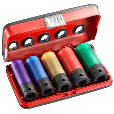 Facom 5 Piece 1/2" Drive Alloy Wheel Socket Set Metric 1/2"