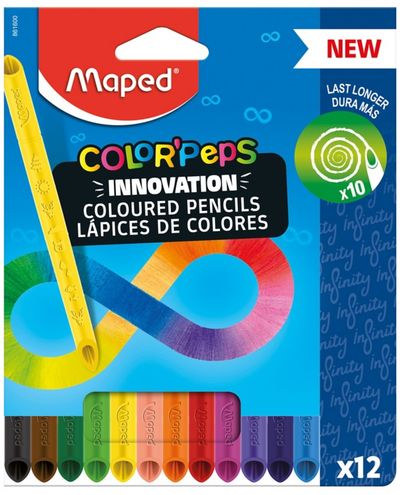 Pack of 12 Maped ColorPeps Infinity Coloured Pencils