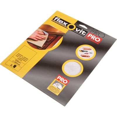 Flexovit 63642526299 Silicon Carbide Finishing Sanding Sheets 230 X 280Mm Medium 180G (3)