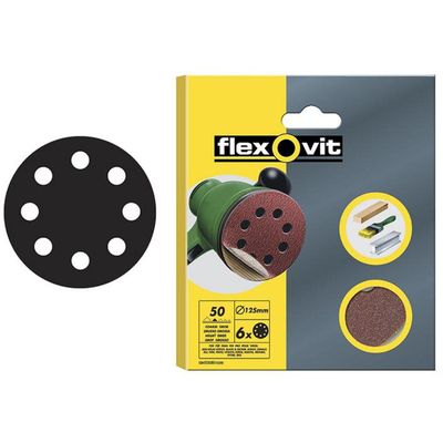 Flexovit 63642526384 Hook & Loop Sanding Disc 115Mm Coarse 50G (Pack 6) - Thumbnail 2