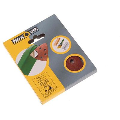 Flexovit 63642526400 Delta Hook & Loop Sanding Sheets 94Mm Medium 80G (Pack 6) - Thumbnail 2