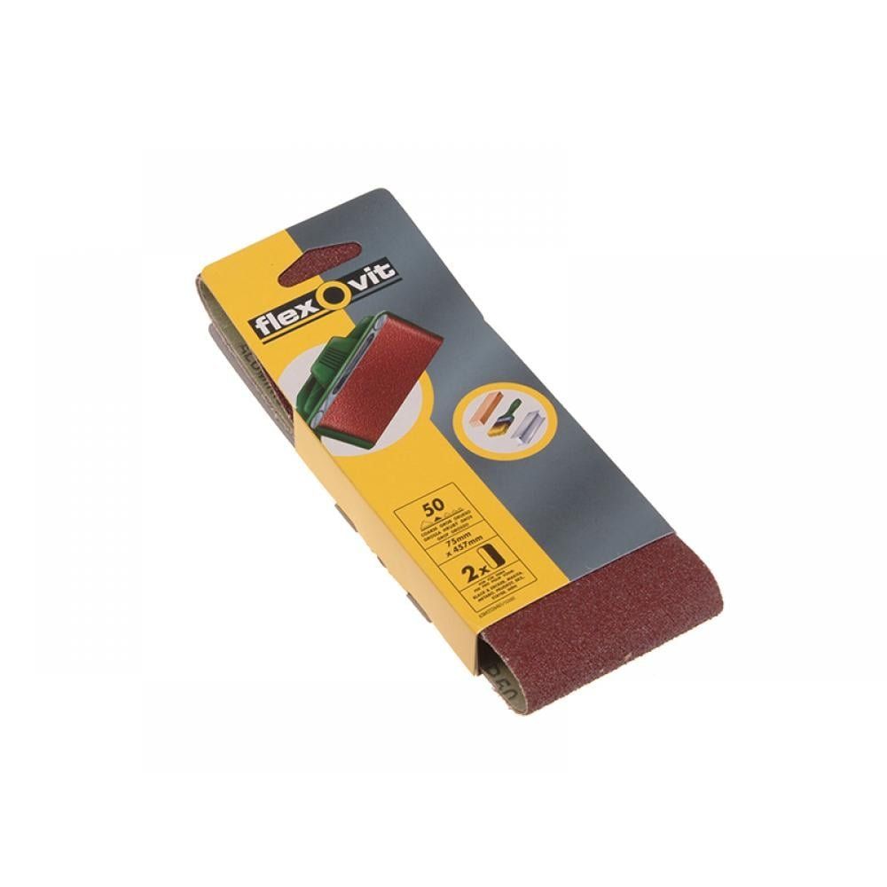 Flexovit Sanding Belts 75 x 457mm - Image 1