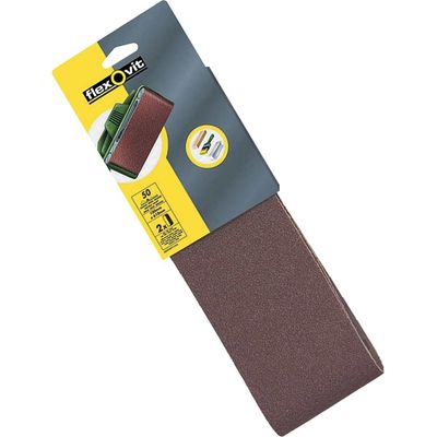 Flexovit 63642526478 Cloth Sanding Belt 610 X 100Mm Medium 80G (Pack 2)