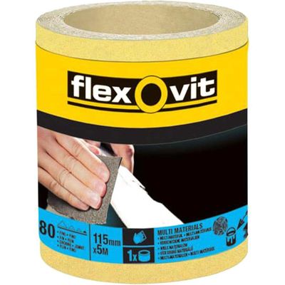 Flexovit 66261104021 High Performance Sanding Roll 115Mm X 5M Extra Coarse 40G