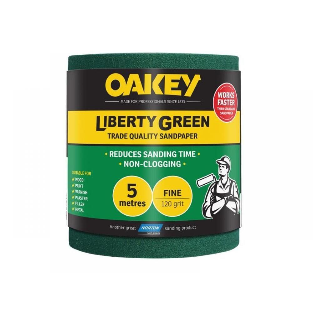 Oakey Liberty Green Roll P120 115mm x 5m - Image 1
