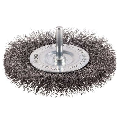 Bosch PRO 0.2mm Crimped Steel Wire Wheel Brush 100mm 6mm Shank