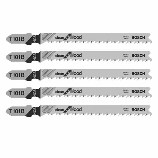 Bosch T101BR Clean for Wood Jigsaw Blades (Pack 5) - Image 1