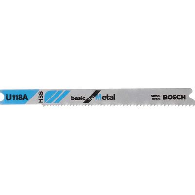 Bosch U118 A Metal Cutting Jigsaw Blades Pack of 3