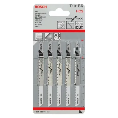 Bosch 2608630014 T101Br Clean For Wood Jigsaw Blades Pack Of 5 - Thumbnail 2