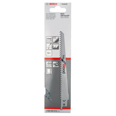 Bosch Topwood Unishank Saw Blades Pack 5 (2608650673)