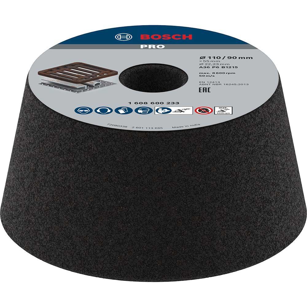 Bosch PRO Conical Abrasive Cup Wheel for Metal 110mm 36g - Image 1