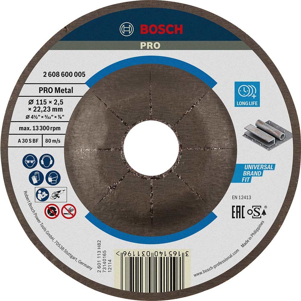 Bosch PRO A30S BF Depressed Centre Metal Cutting Disc 115mm - Image 1