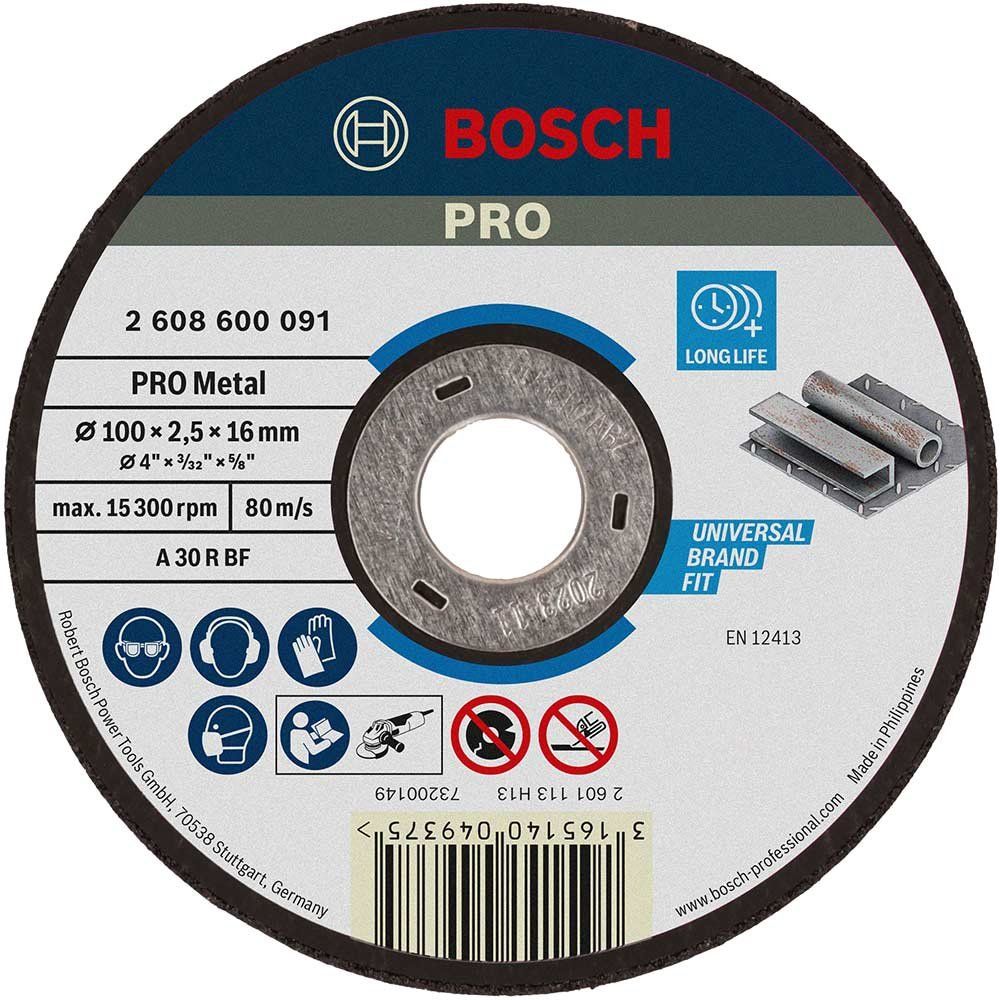 Bosch PRO A30S BF Flat Metal Cutting Disc 100mm - Image 1