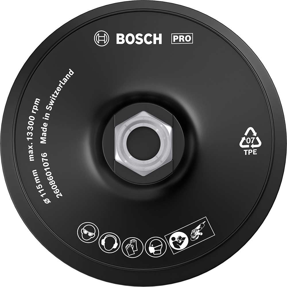 Bosch PRO Hook and Loop Angle Grinder Backing Pad 115mm - Image 1