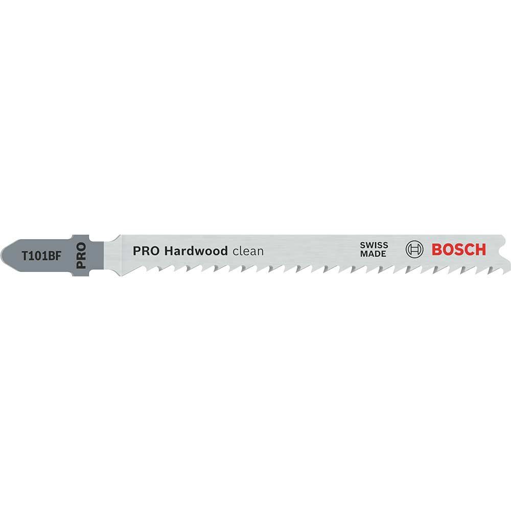 Bosch PRO T101 BF Hard Wood Cutting Jigsaw Blades Pack of 5 - Image 1