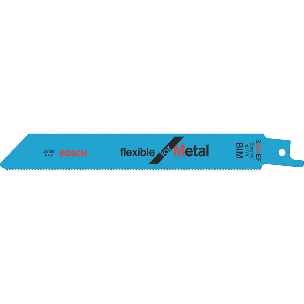 Bosch S922EF Metal Cutting Reciprocating Sabre Saw Blades Pack of 2 - Image 1