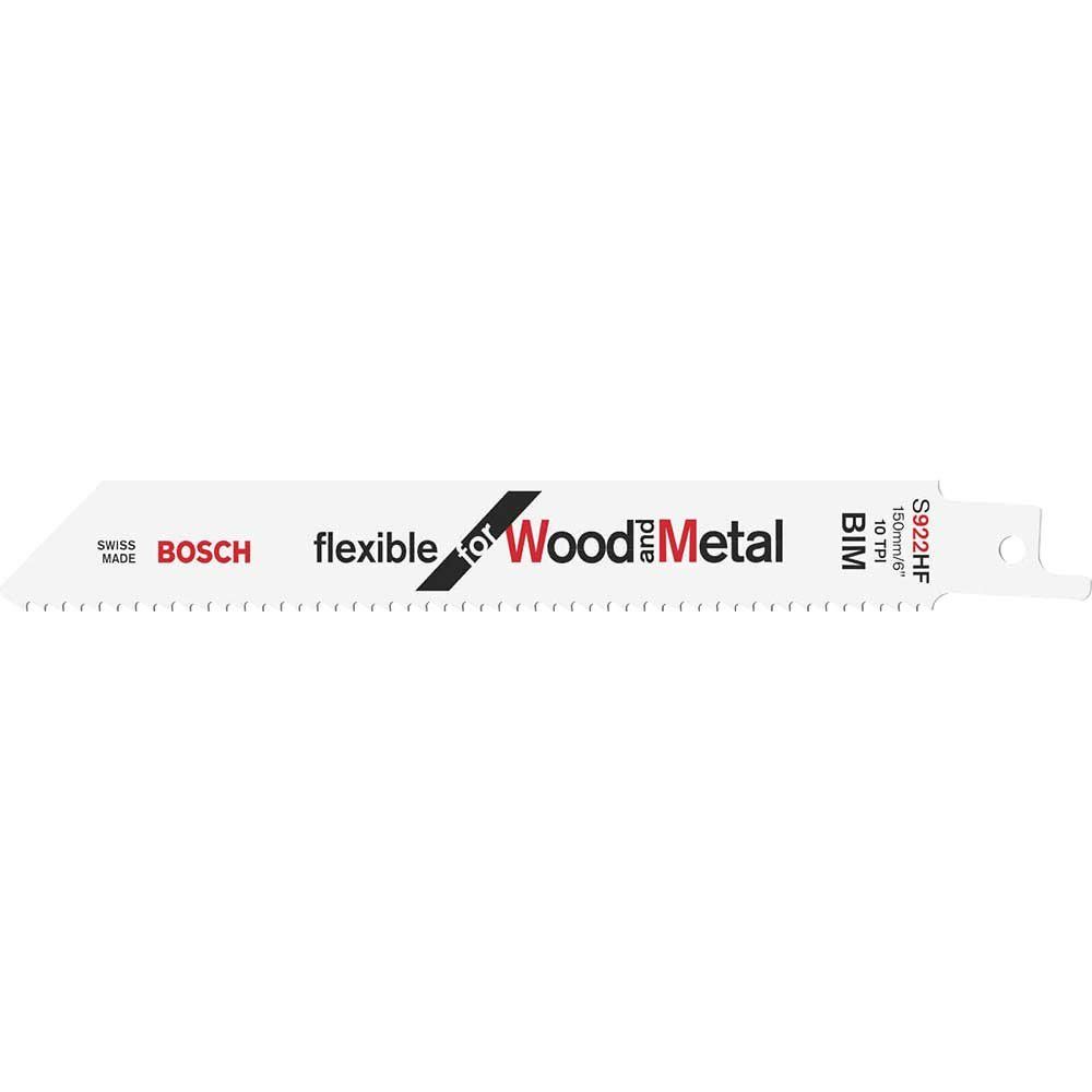 Bosch S922HF Wood and Metal Cutting Reciprocating Sabre Saw Blades Pack of 5 - Image 1