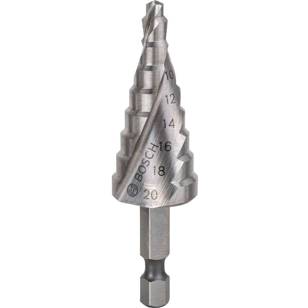 Bosch Hex Shank HSS Step Drill Bit 4mm - 20mm - Image 1