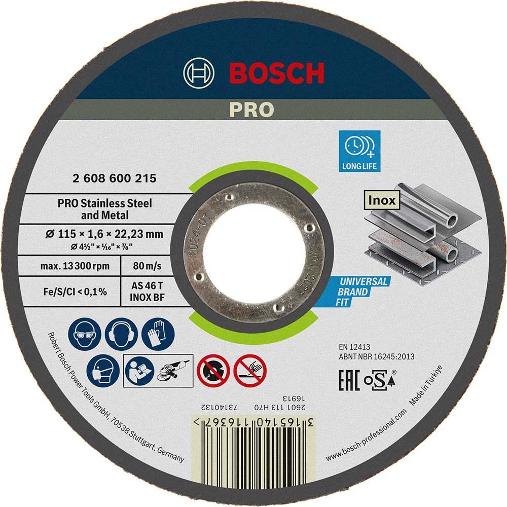 Bosch PRO Inox Thin Stainless Steel Cutting Disc 115mm - Image 1