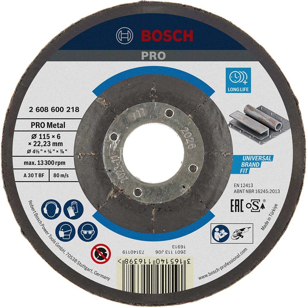 Bosch PRO A30T BF Depressed Centre Metal Grinding Disc 115mm - Image 1