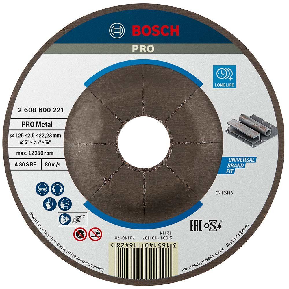 Bosch PRO A30S BF Depressed Centre Metal Cutting Disc 125mm - Image 1