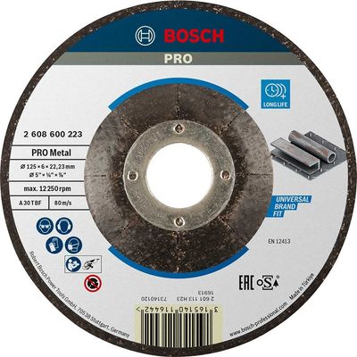 Bosch PRO A30T BF Depressed Centre Metal Grinding Disc 125mm
