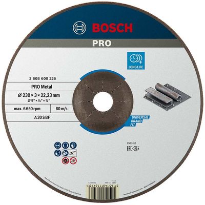 Bosch PRO A30S BF Depressed Centre Metal Cutting Disc 230mm