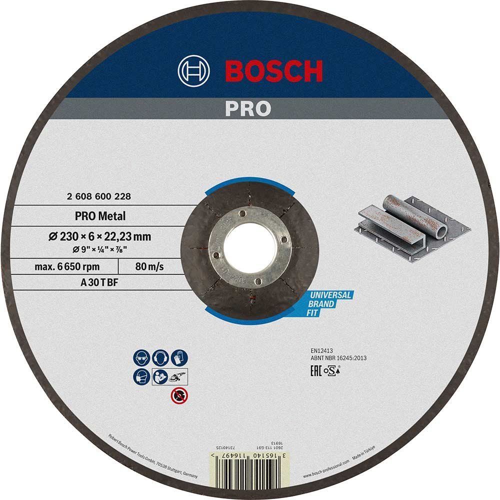Bosch PRO A30T BF Depressed Centre Metal Grinding Disc 230mm - Image 1