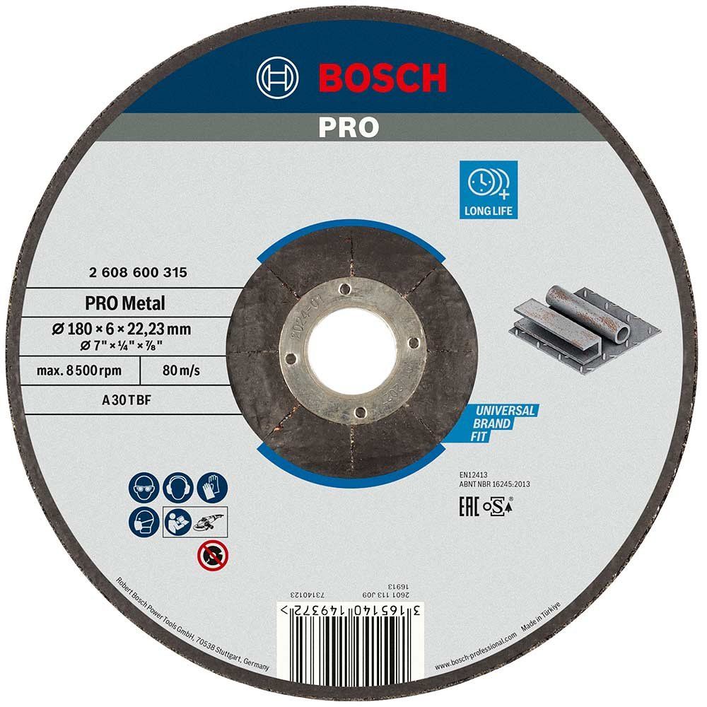 Bosch PRO A30T BF Depressed Centre Metal Grinding Disc 180mm - Image 1