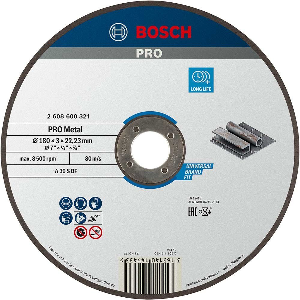 Bosch PRO A30S BF Flat Metal Cutting Disc 180mm - Image 1