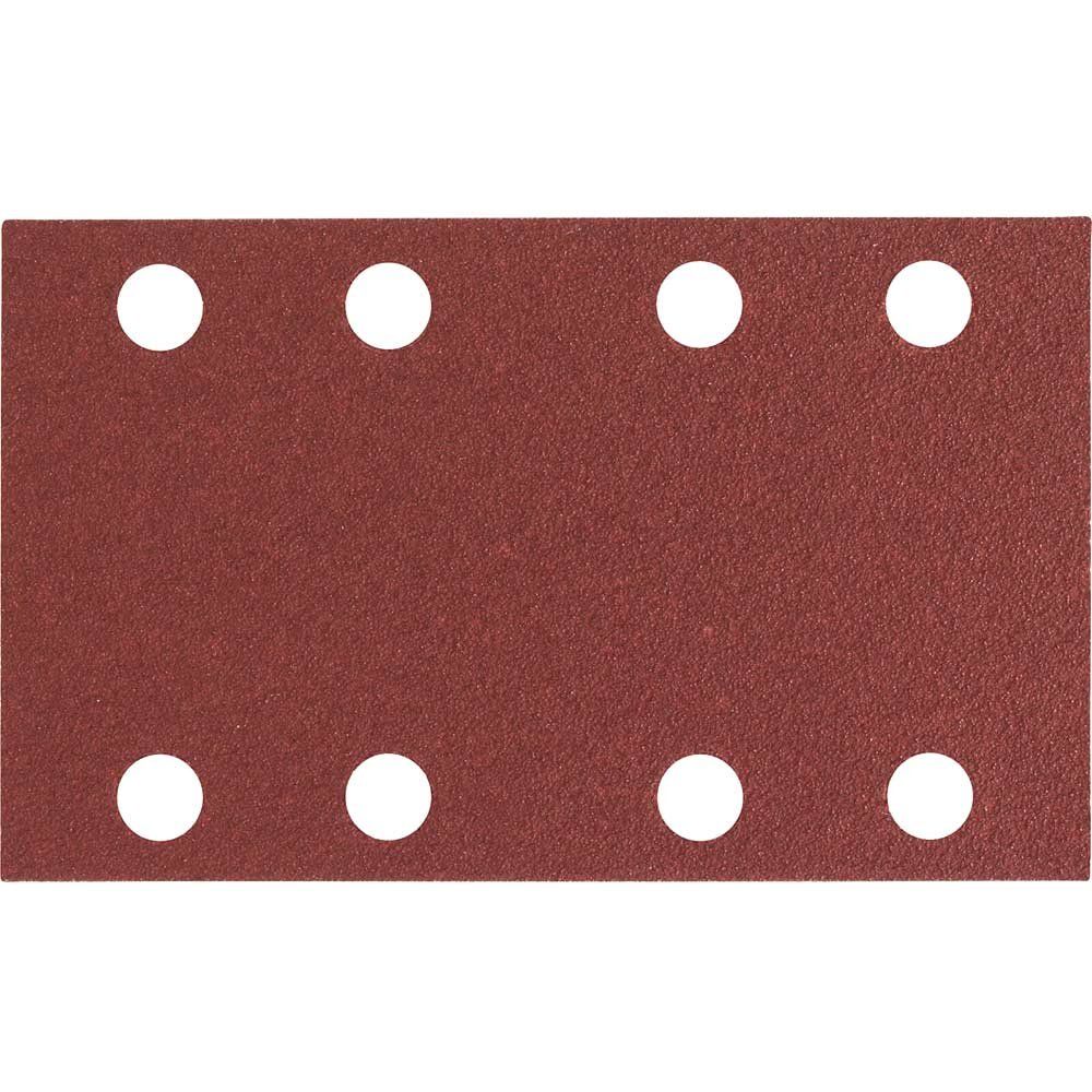 Bosch Punched Hook and Loop Sanding Sheets 80mm x 133mm 120g Pack of 10 - Image 1