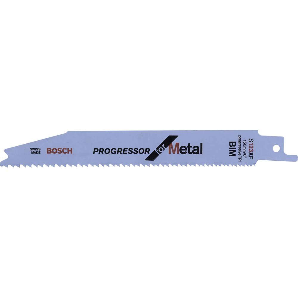 Bosch S123XF Progressor Metal Cutting Reciprocating Sabre Saw Blades Pack of 2 - Image 1