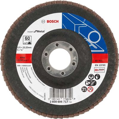 Bosch EXPERT X551 for Metal Angled Flap Disc 125mm 60g Pack of 1