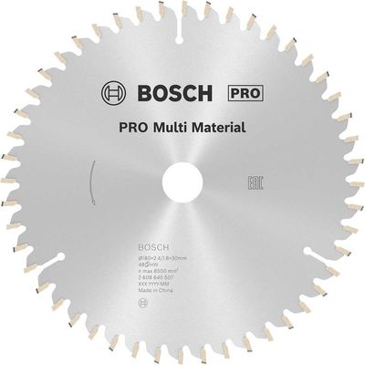 Bosch PRO Multi Material Cutting Saw Blade 180mm 48T 30mm