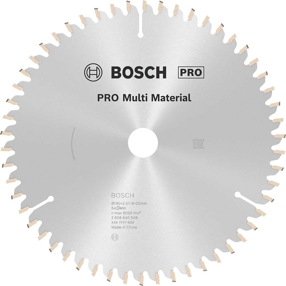Bosch PRO Multi Material Cutting Saw Blade 190mm 54T 20mm - Image 1