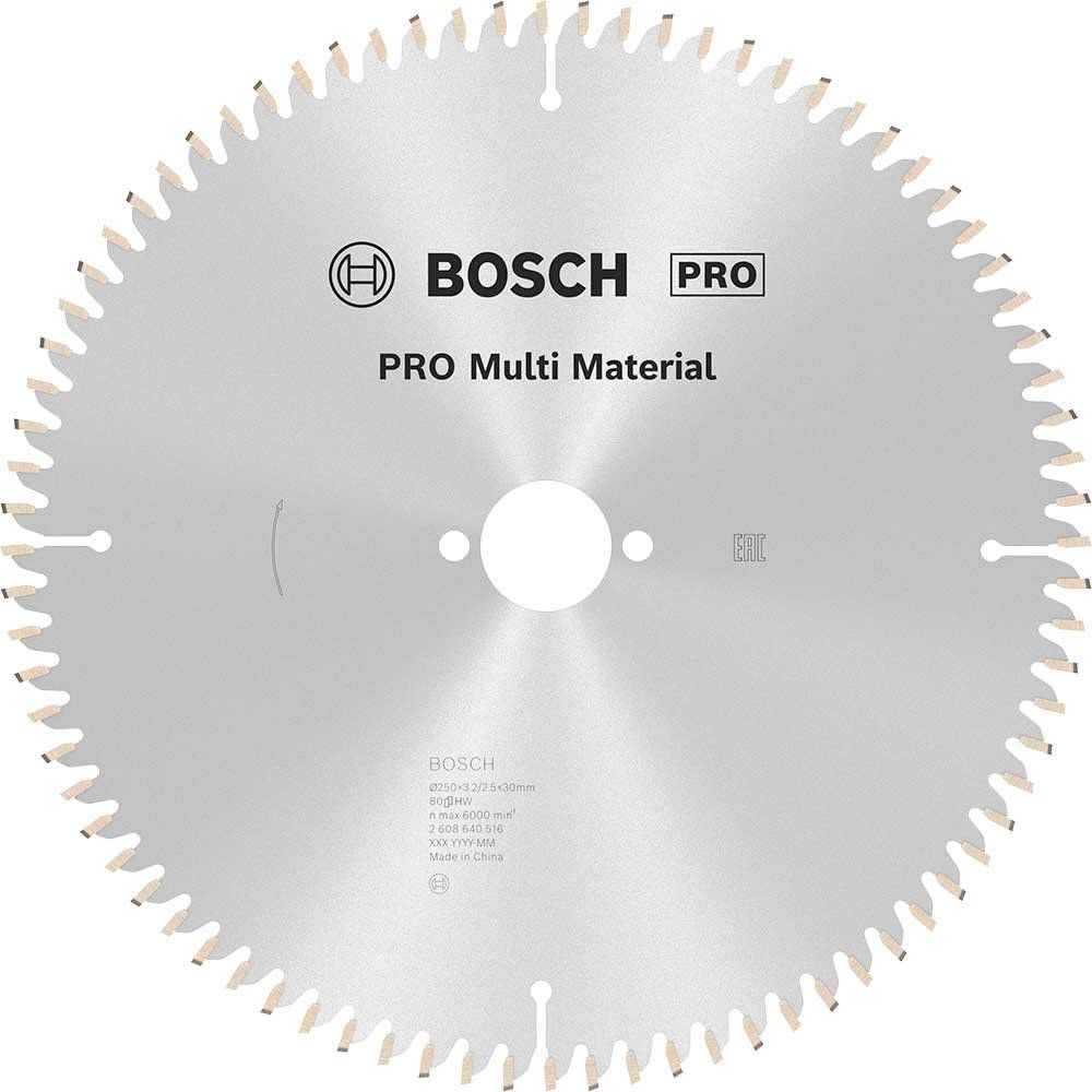 Bosch PRO Multi Material Cutting Saw Blade 250mm 80T 30mm - Image 1