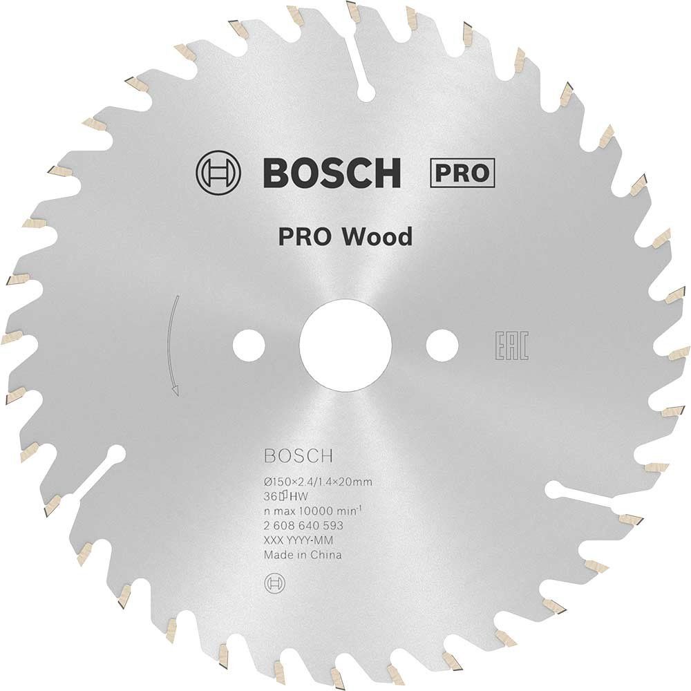 Bosch PRO Optiline Wood Cutting Saw Blade 150mm 36T 20mm - Image 1