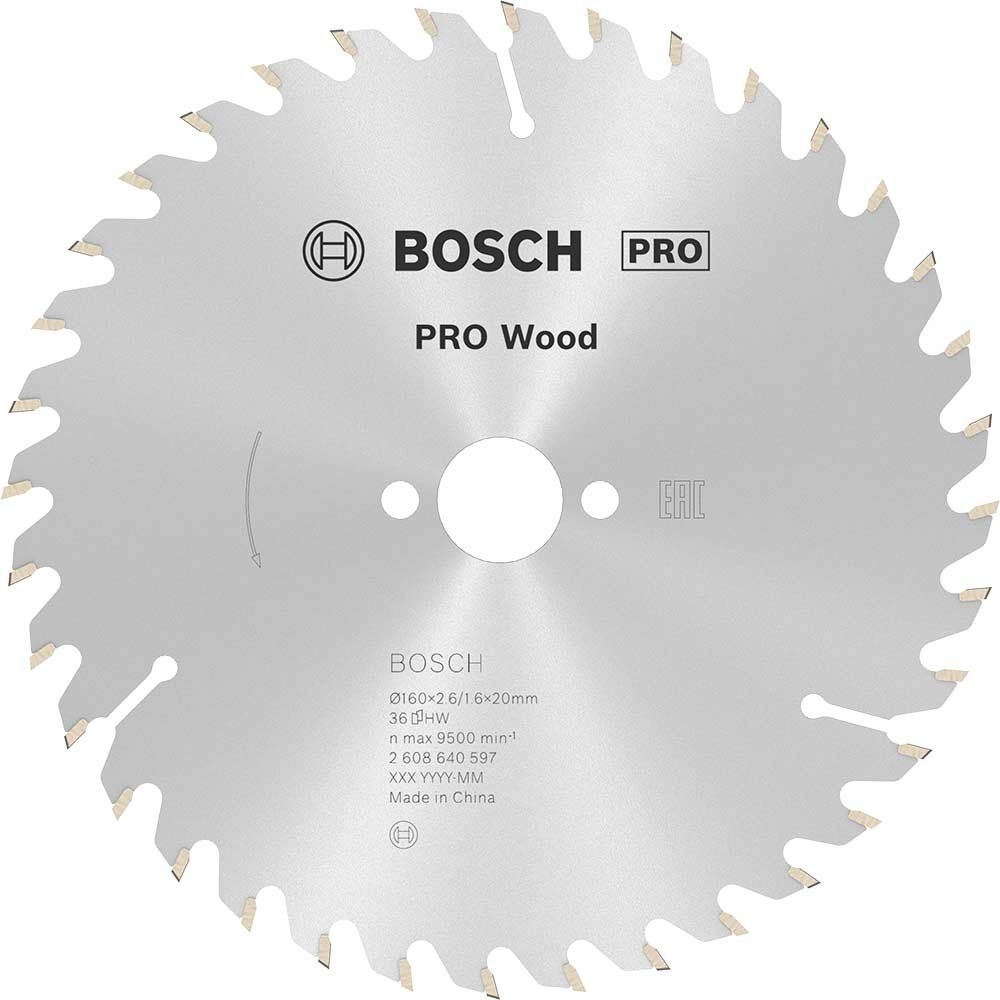 Bosch PRO Optiline Wood Cutting Saw Blade 160mm 36T 20mm - Image 1